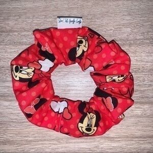 $7ea or 3/$15 Disney Minnie Mouse red polka dot hair Scrunchie new